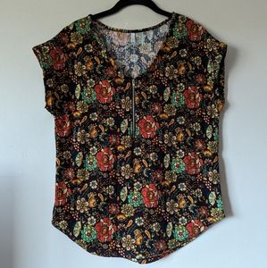 Rene Ricci floral cottagecore womens shirt size L